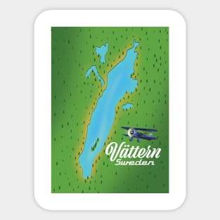 Vättern Sweden Lake map Sticker